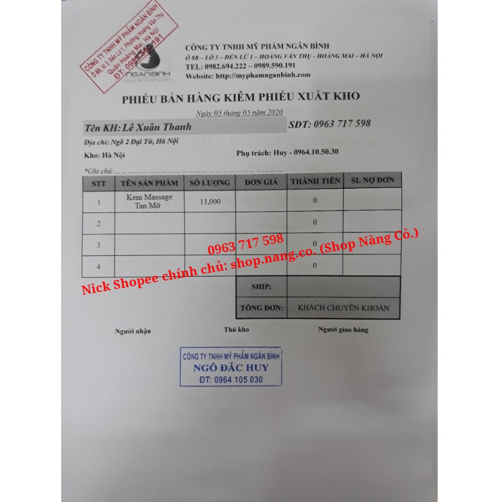 Kem Tan Mỡ Ngân Bình Cao Cấp + Tặng Thước Dây Đo _ Hộp to 150gr _  Tốt