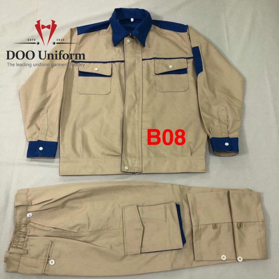 [DOO SAFETY] Bộ đồ bảo hộ nam, chất liệu vải kaki dày dặn