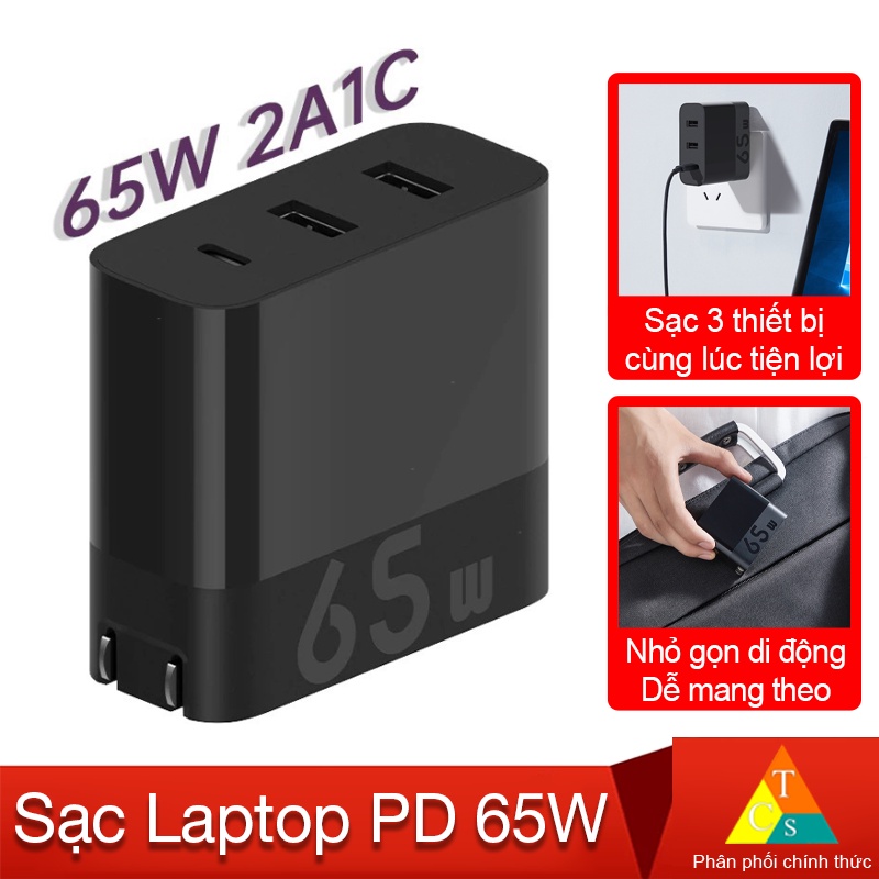Cốc sạc nhanh PD ZMI HA835 65W 2A1C XM