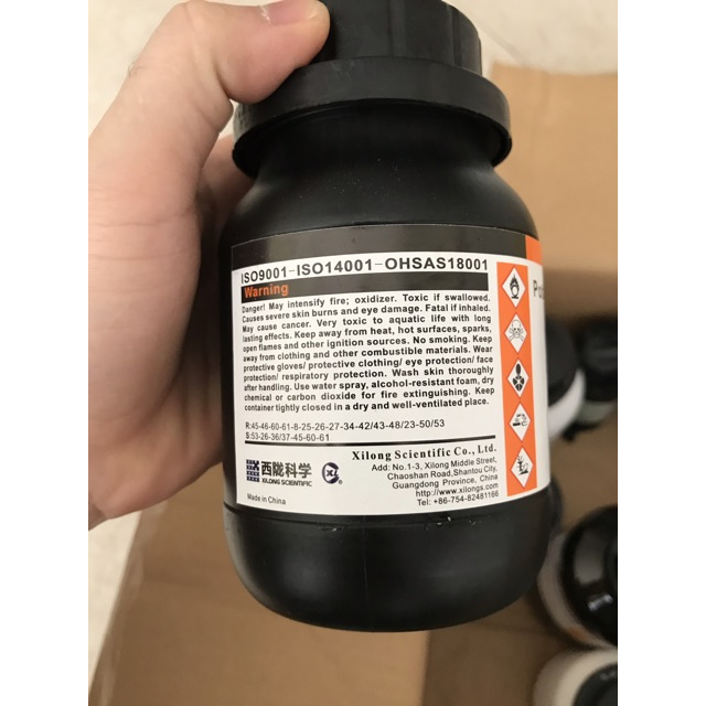 Hóa chất Potassium dichromate CAS 7778-50-9 K2Cr2O7 lọ 500g kali dichromat