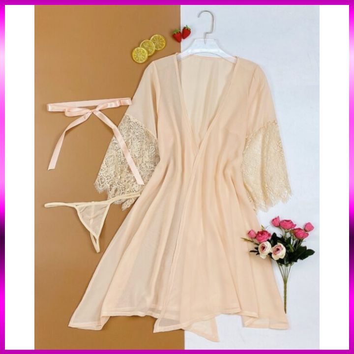 Áo Choàng Phối Ren Chất Liệu Voan Mềm Mịn Không Xù Không Nhăn SL25 | BigBuy360 - bigbuy360.vn