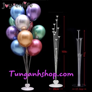 Bộ Trụ Mika 7 thanh chuyên làm giả bóng bay hidro ( tặng kèm 7 quả bóng các màu)