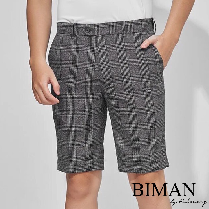 Quần đùi nam kaki BIMAN 4QNVC001GHS vải cao cấp co giãn nhẹ