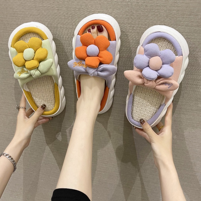 ❤️Dép Đi Trong Nhà Chống Trượt Họa Tiết Hoa Nhiều Màu Sắc