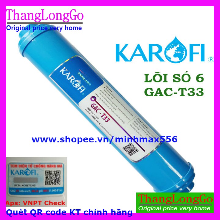 COMBO 6 LÕI LỌC NƯỚC KAROFI SỐ4-5-6-7-8-9 | BỘ 6 LÕI KHOÁNG KAROFI