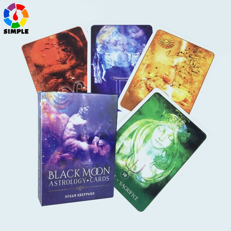 Black Moon Astrology Bộ Bài Tarot Màu Đen Chất Lượng Cao