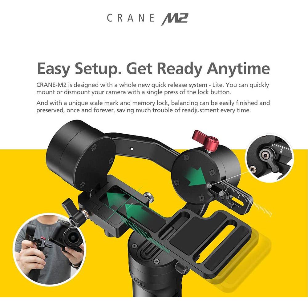 Gimbal Chống Rung Zhiyun CRANE M2 - Bảo hành 12 tháng | BigBuy360 - bigbuy360.vn