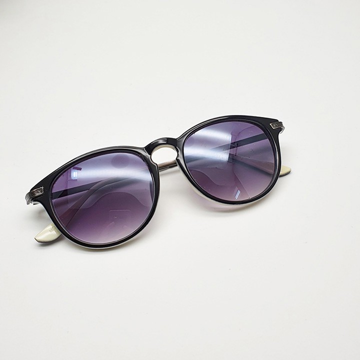 kính mắt nam nữ kiểu mắt mèo tròng chống tia cực tím càng kim loại