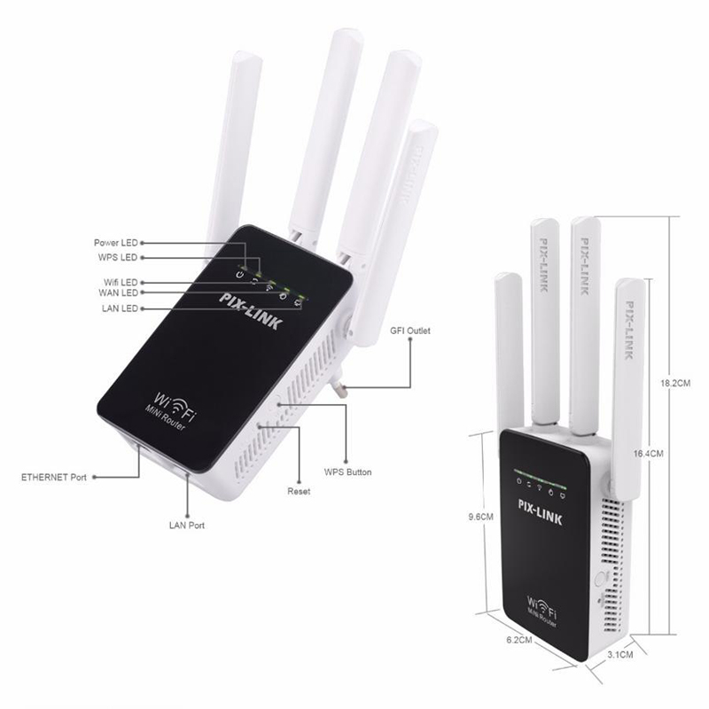 Bộ Khuếch Đại Tín Hiệu Wifi Không Dây Wps Eu Plug Goros | BigBuy360 - bigbuy360.vn