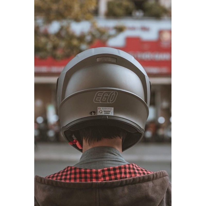 TẶNG GĂNG TAY Mũ nón bảo hiểm Fullface EGO E8 PLUS, EGO E-8 PLUS màu đen nhám chính hãng bảo hành 24 tháng cao cấp moto