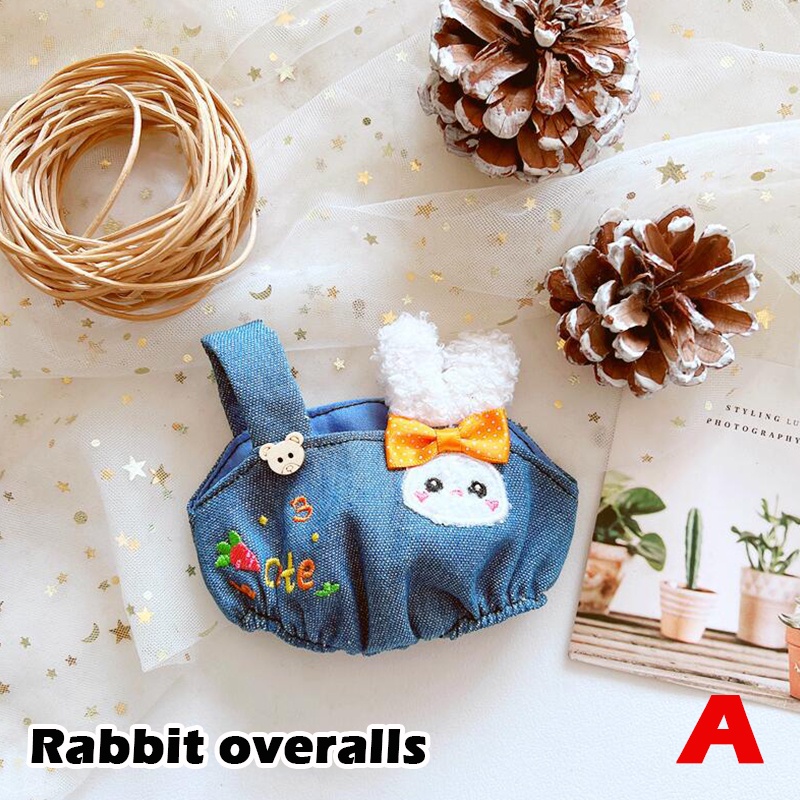 Búp Bê Mặc Yếm Sọc 20cm Đáng Yêu