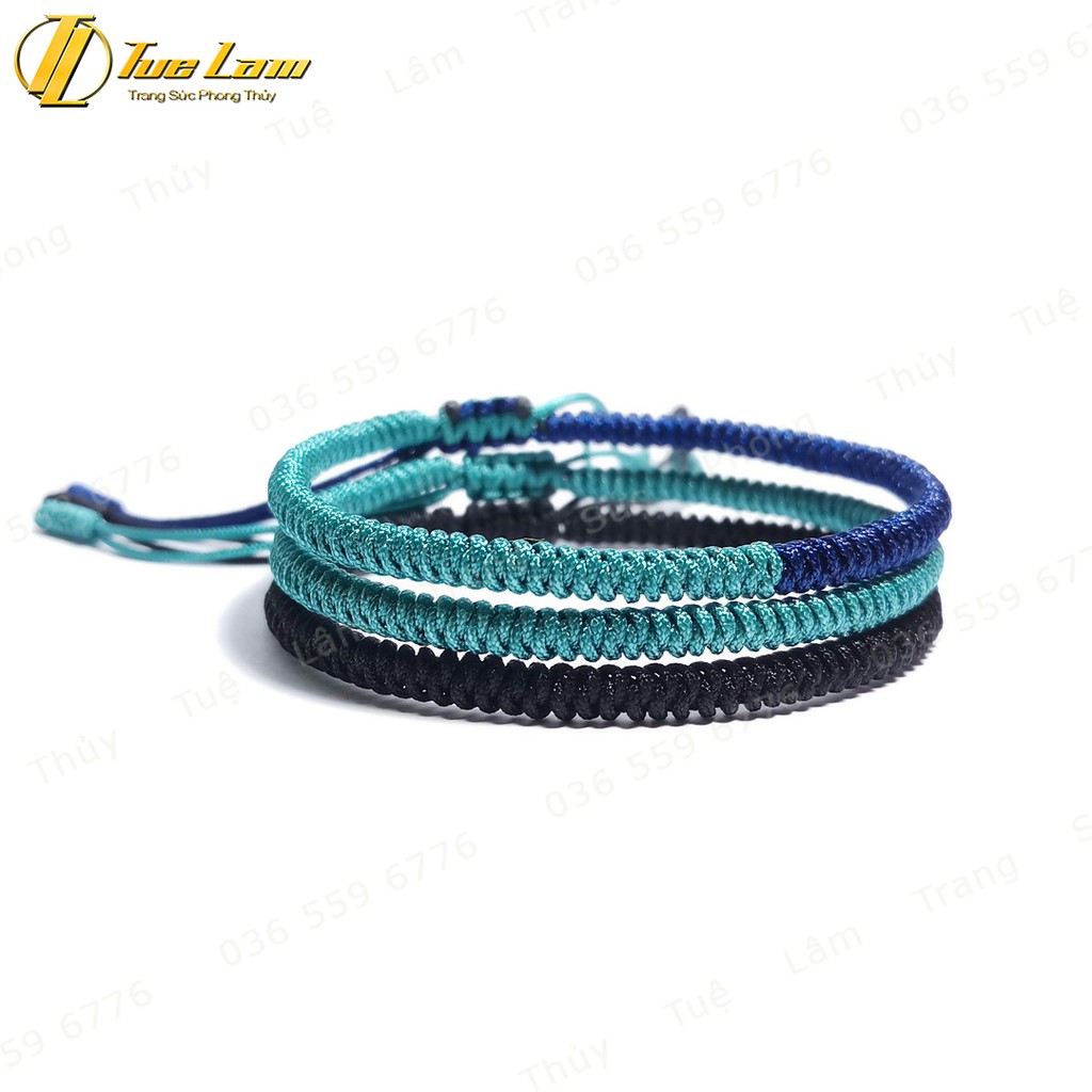 [DIY bracelets] Set 3 Vòng Tay Tibets Tông Xanh Dương Mệnh Thủy