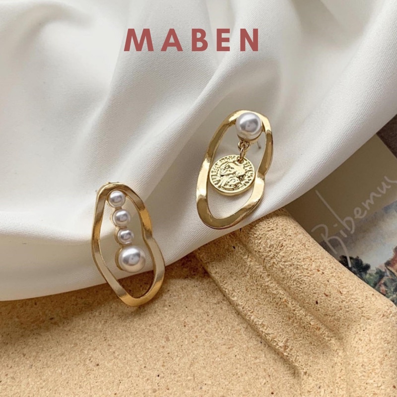 Hoa tai đính hạt phong cách thanh lịch - Maben