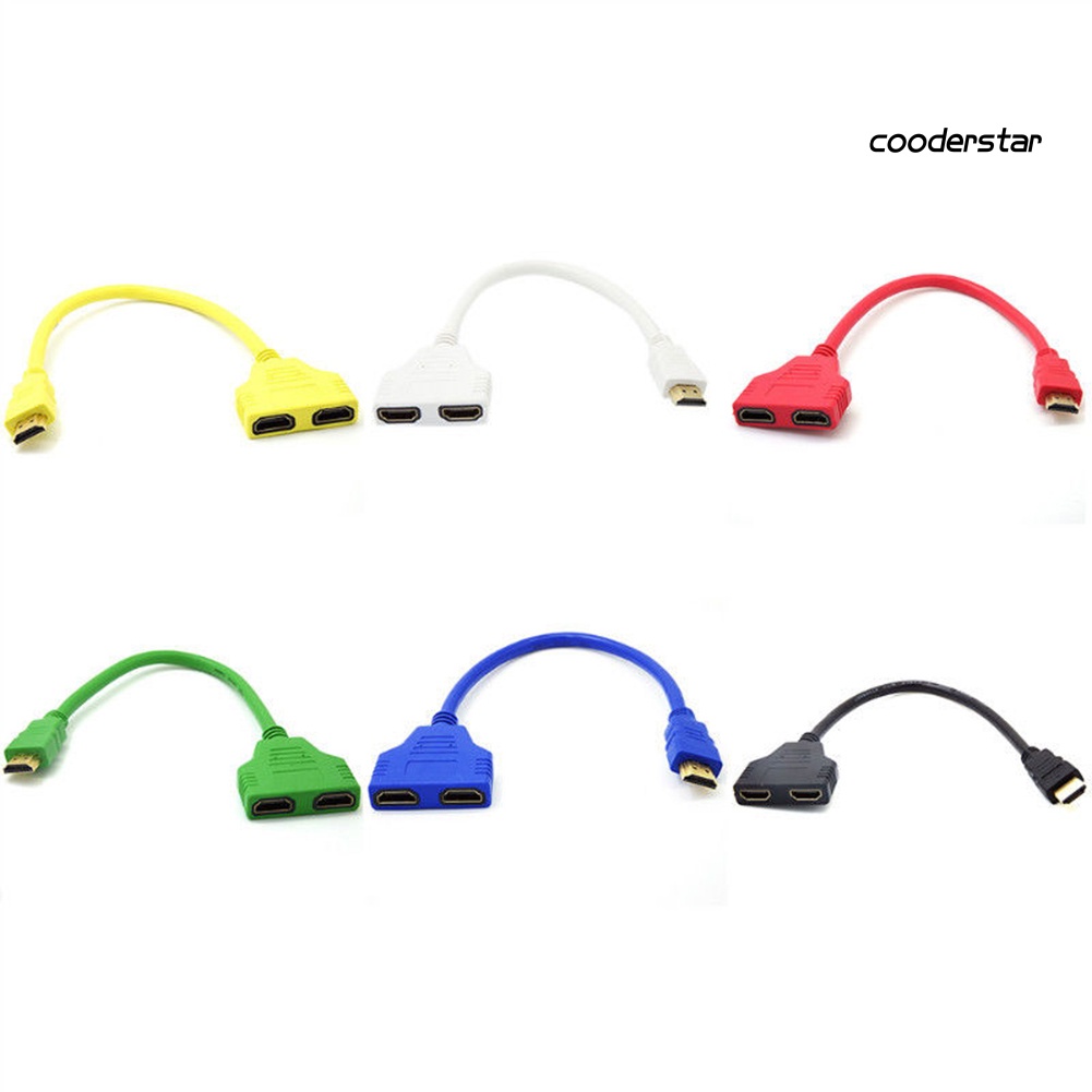 Cáp chia cổng HDMI 1080P sang 2 trong 1 2 đầu ra tiện dụng