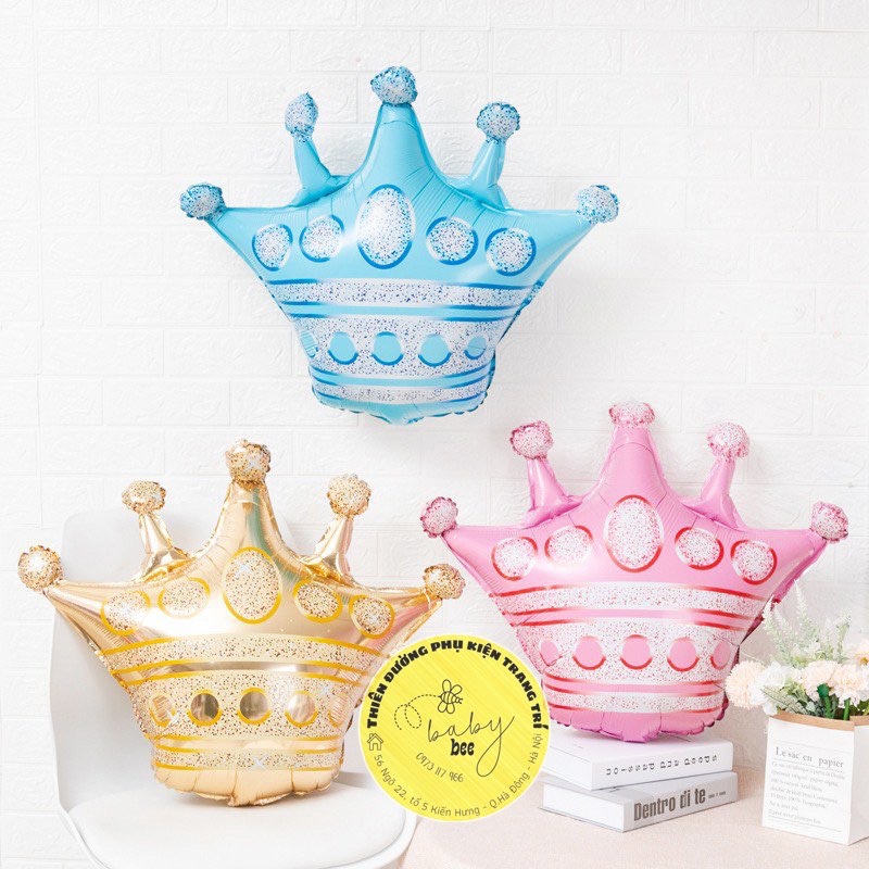 Bóng Trang Trí Vương Miện 5 Chóp Nhiều Màu Size 70Cm