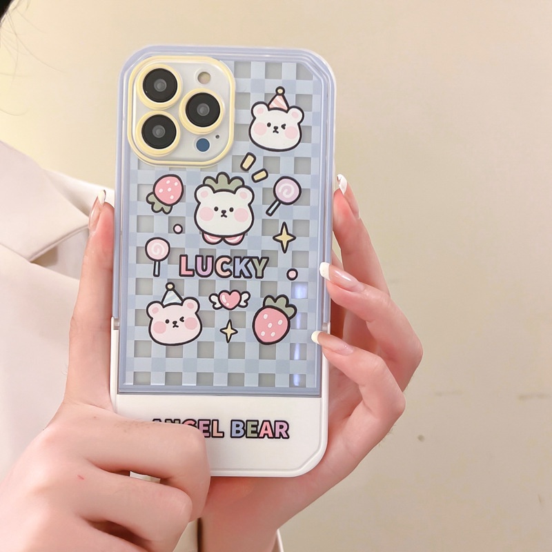 Ốp lưng iphone Ốp Điện Thoại Có Giá Đỡ Ẩn In Hình Hoạt Hình Sáng Tạo Cho iphone13Pro 11 / 12Pro 14proxr 7 / 8P Dinuo case