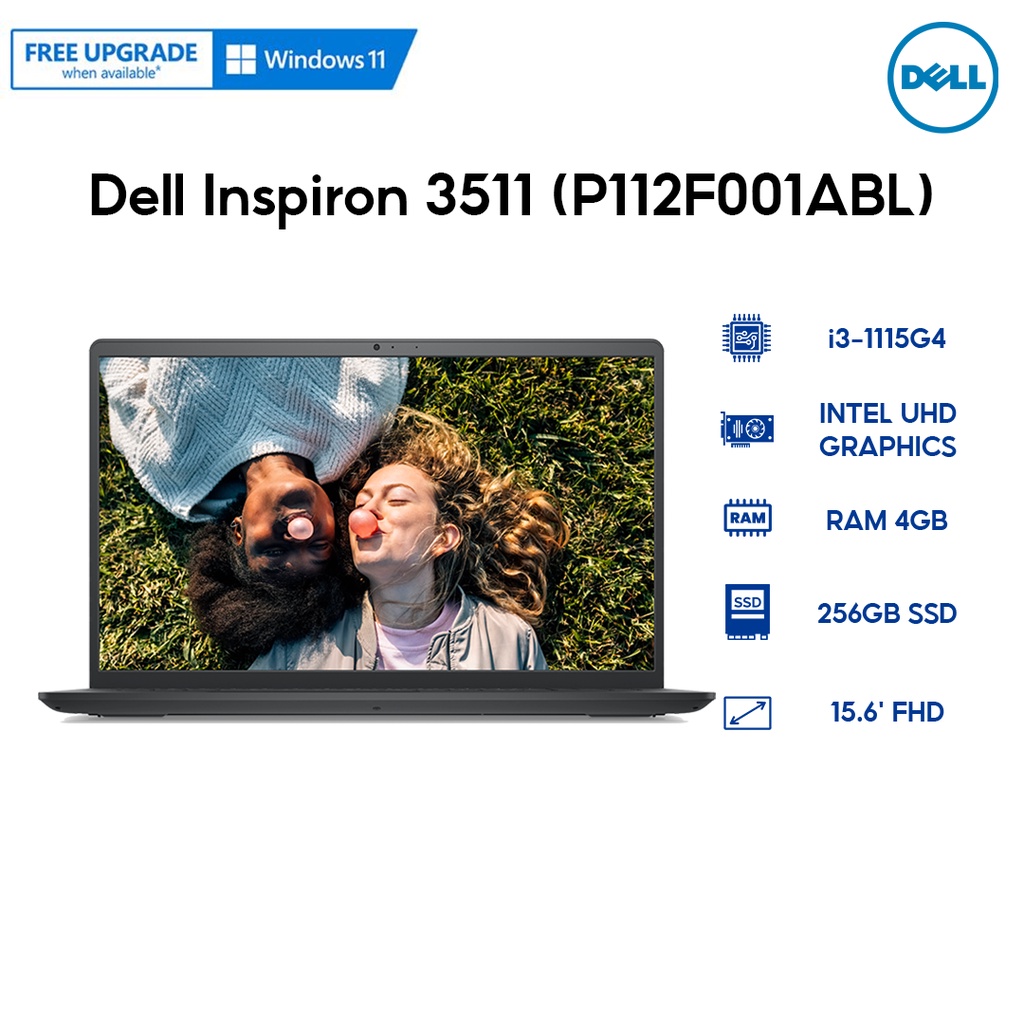 Laptop Dell Inspiron 3511 (P112F001ABL) (i3-1115G4 | 4GB | 256GB | Intel UHD Graphics | 15.6' FHD | Win 10 | Office)