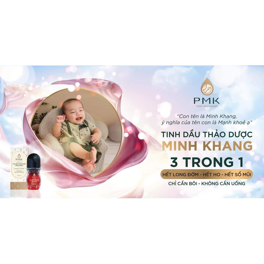 Tinh dầu thảo dược Phúc Minh Khang ( long đờm, hết ho, hết sổ mũi và chỉ cần bôi không cần uống) CHÍNH HÃNG CÔNG TY