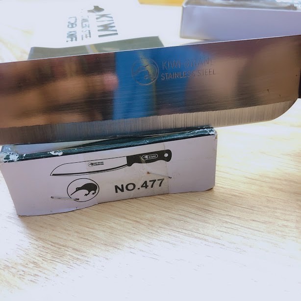 Dao Kinwi Stainless Steel Kitchen Knife Cán Nhựa Đen Dài 27cm - No.477