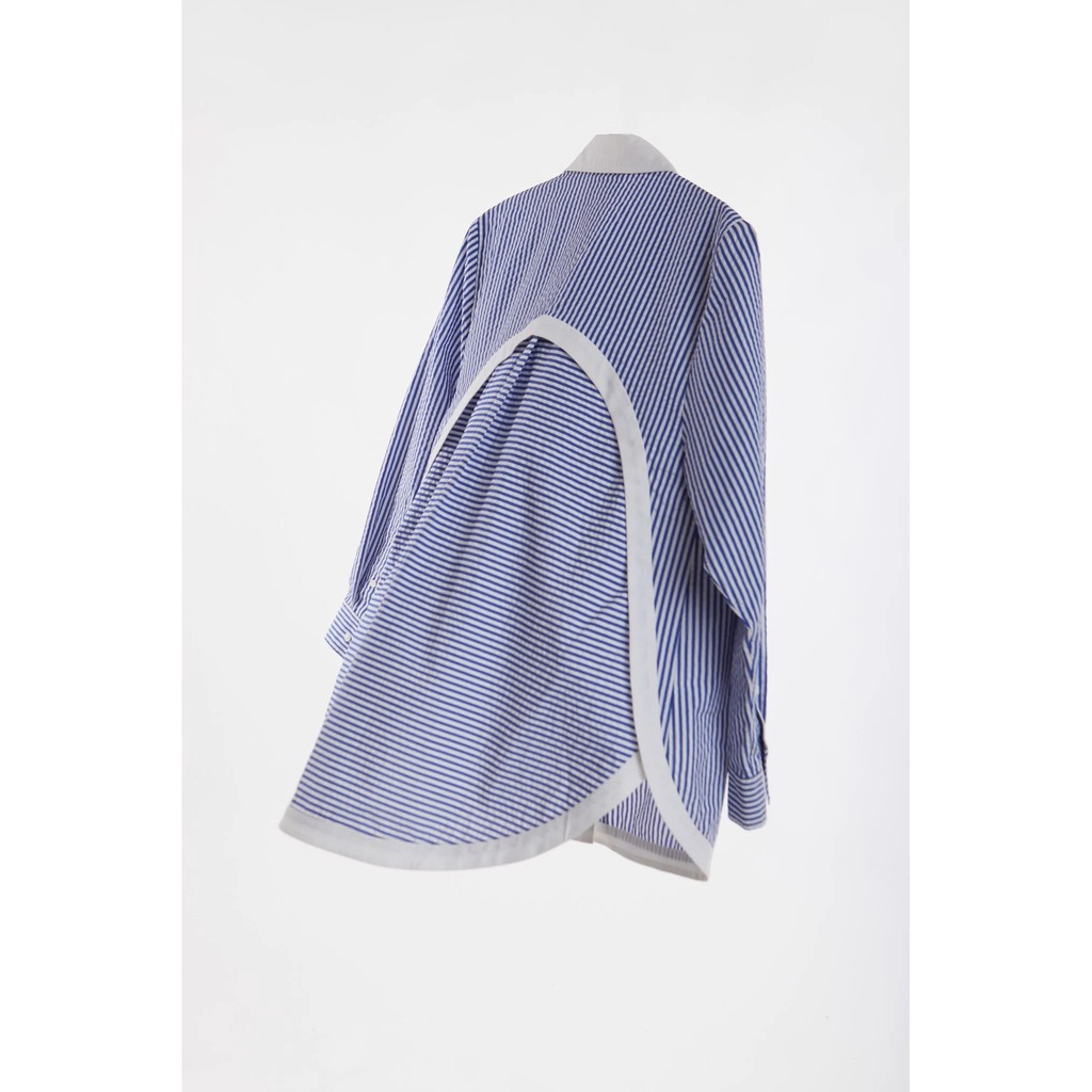 TheBlueTshirt - Áo sơ mi phom rộng nữ  - Modern Arc Oversized Shirt