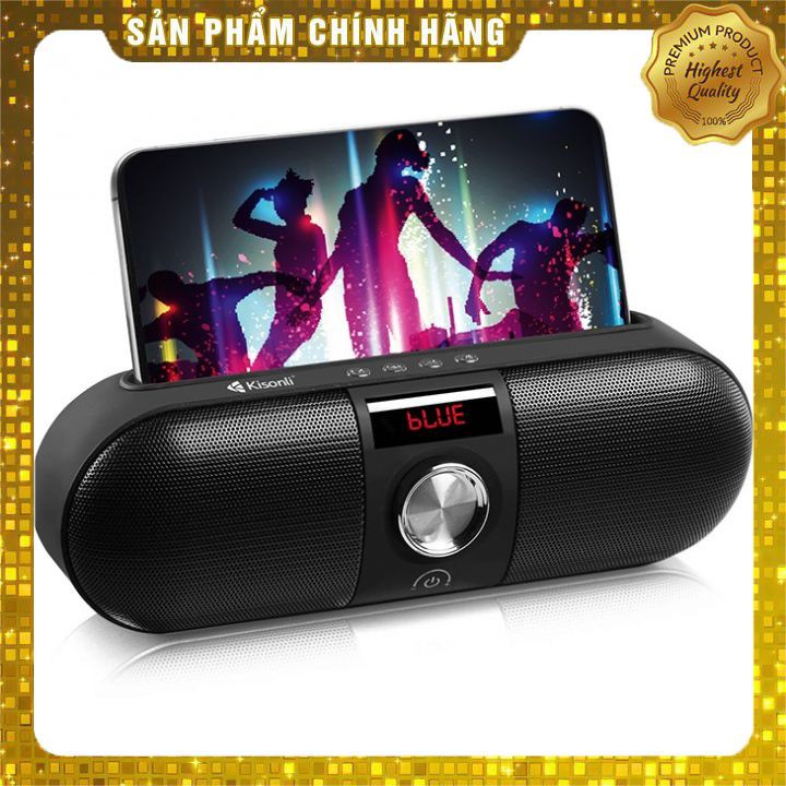 [HÀNG CHÍNH HÃNG] Loa Bluetooth Kisonli KS 1985 - Hỗ trợ thẻ nhớ, Bass trầm ấm, Đài FM, Giá đỡ điện thoại