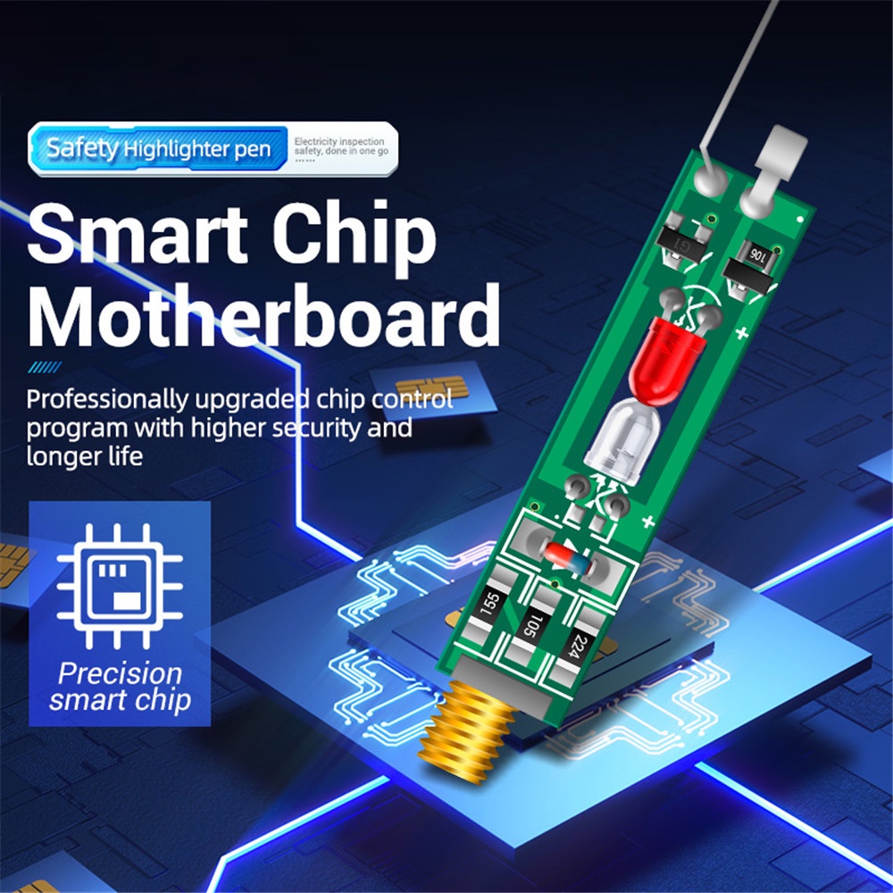 Bút thử điện pcbfun ANENG B12 cách điện đa năng 24-250V hạt đèn hai màu 3.5mm