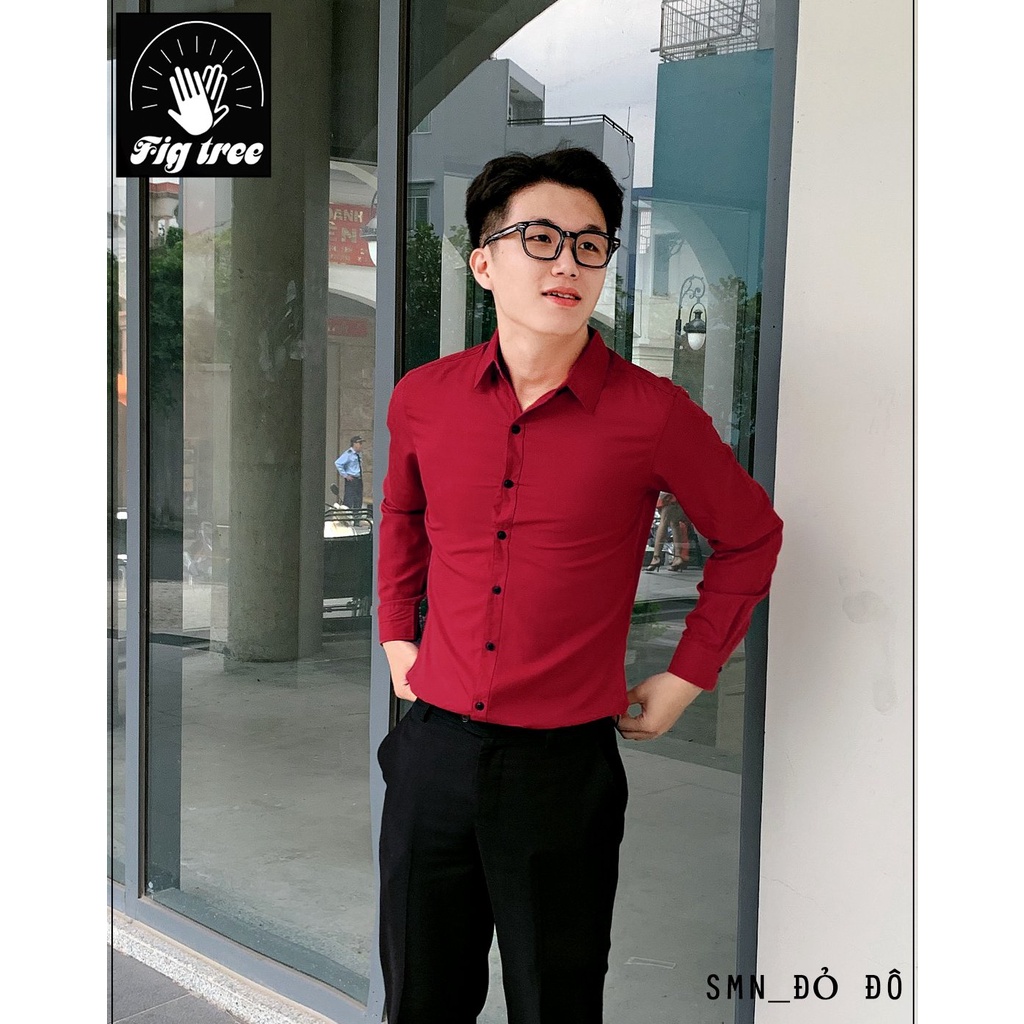 Set Áo Đôi Fig Tree Màu Đỏ Đô Siêu Hot