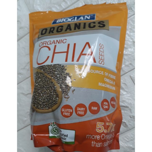 Hạt chia hữu cơ Bioglan  túi 500g hàng siêu thị Chemist Warehouse Úc