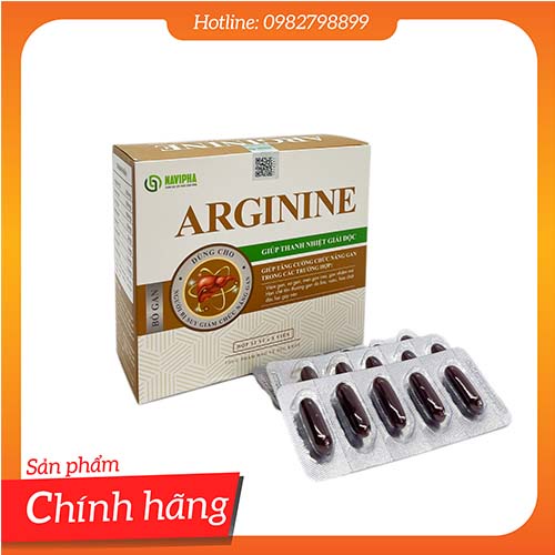 (Thanh Nhiệt, Giải Đôc, Tăng Cường Chức Năng Gan) Thực Phẩm Chức Năng ARGININ ( 60 Viên )