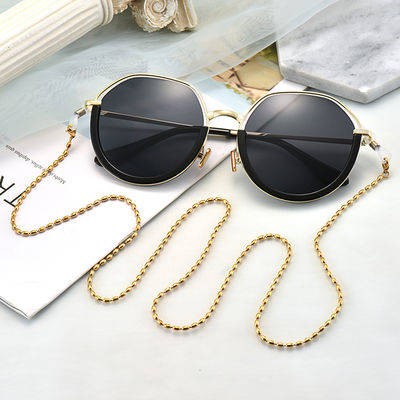 Kính thép Titan Anh Chuỗi thời trang Kính rỗng Kính râm Dây hoa cũ Treo Chuỗi Đàn ông và Phụ nữ Retro Có sẵn