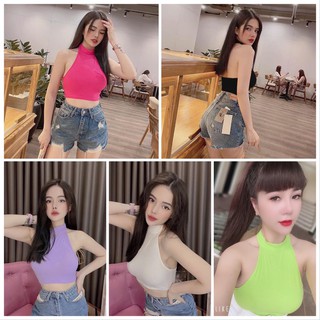 ÁO CROPTOP YẾM THUN GÂN