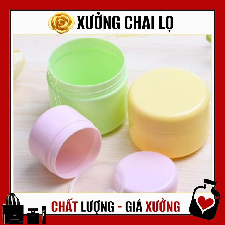 Hủ Đựng Kem ❤ TOP GIÁ RẺ ❤ Hũ chiết kem Tròn Thân hồng Nắp hồng 100g đựng mỹ phẩm , phụ kiện du lịch