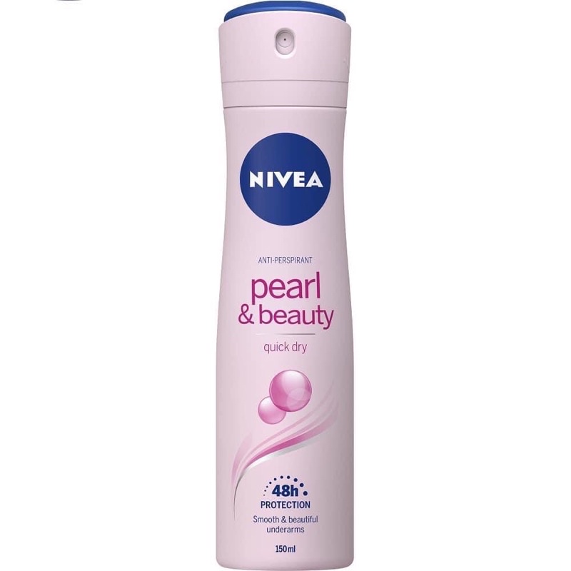 Xịt Khử Mùi Nivea Nữ pearl&amp; beauty Ngăn Mùi Hiệu Quả 48h 150ml