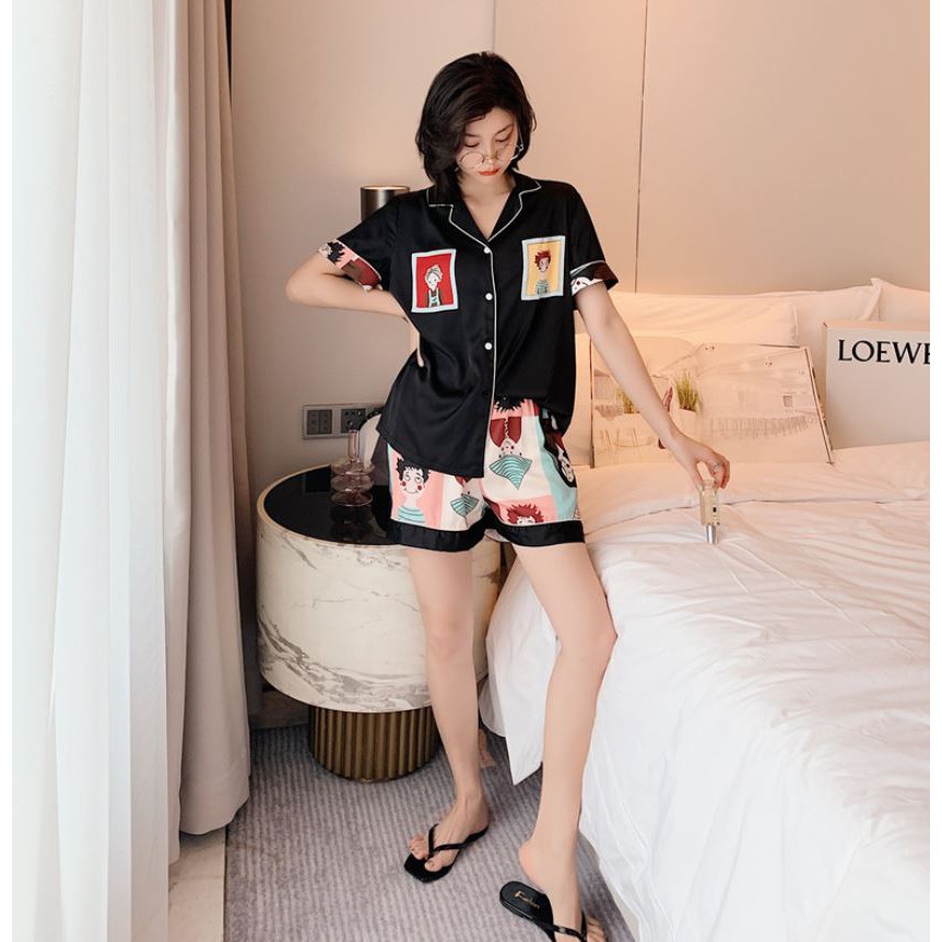 Bộ Đồ Mặc Nhà Pijama Lụa Sang Chảnh CT283