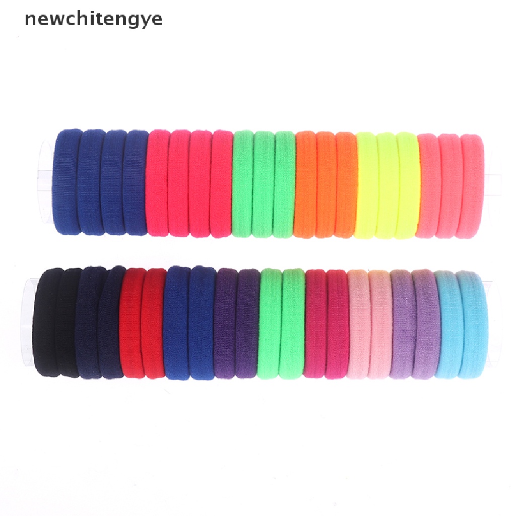 Set 20 Dây Cột Tóc Cao Su Co Giãn Nhiều Màu Sắc Cho Nữ