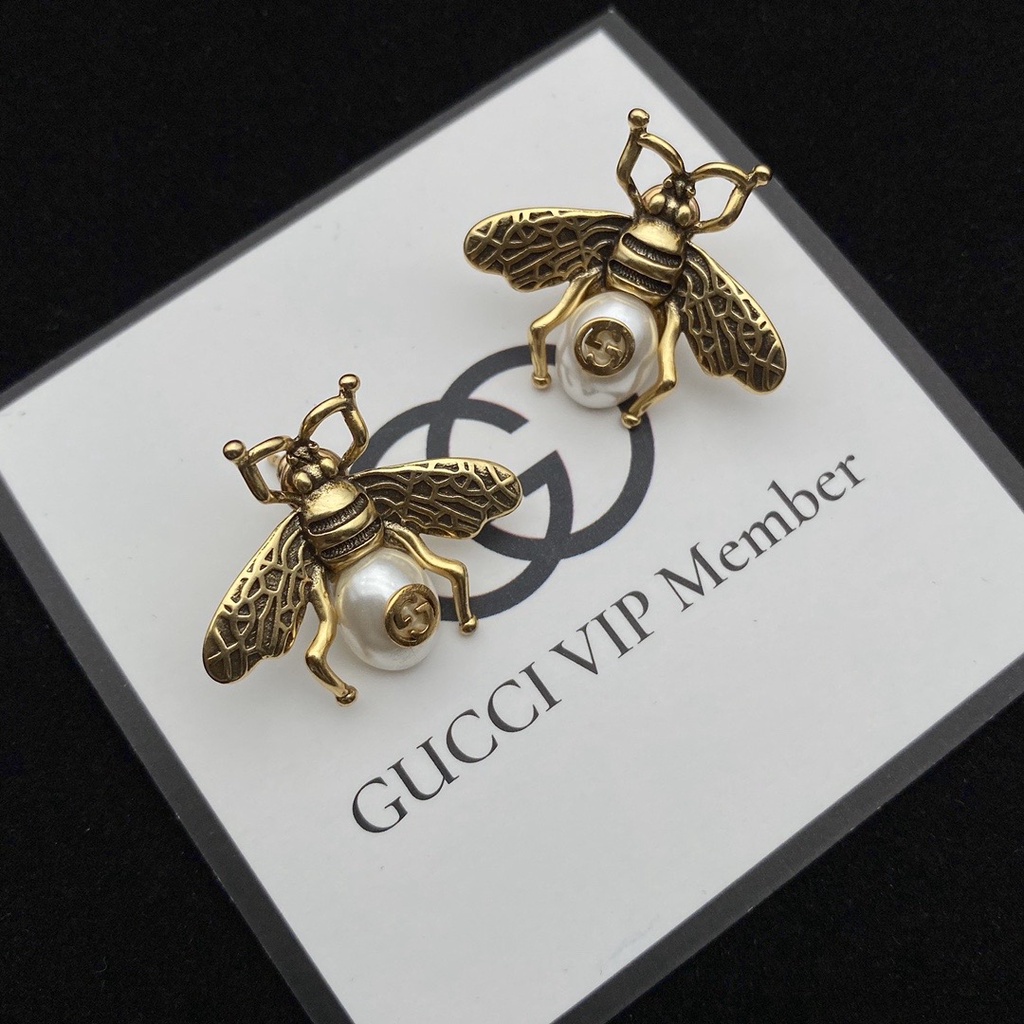 Đôi Khuyên Tai Hình Con Ong Phong Cách Thanh Lịch Thời Trang Gucci