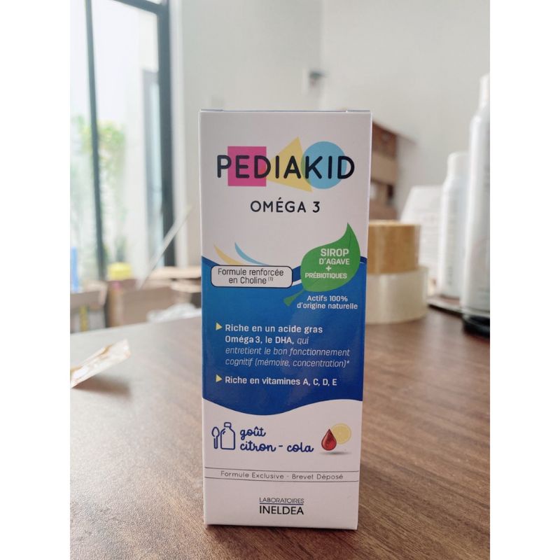 Siro Pediakid Omega 3, Pháp (125ml) bổ sung DHA và vitamin A, C, D, E cho bé từ 6 tháng tuổi