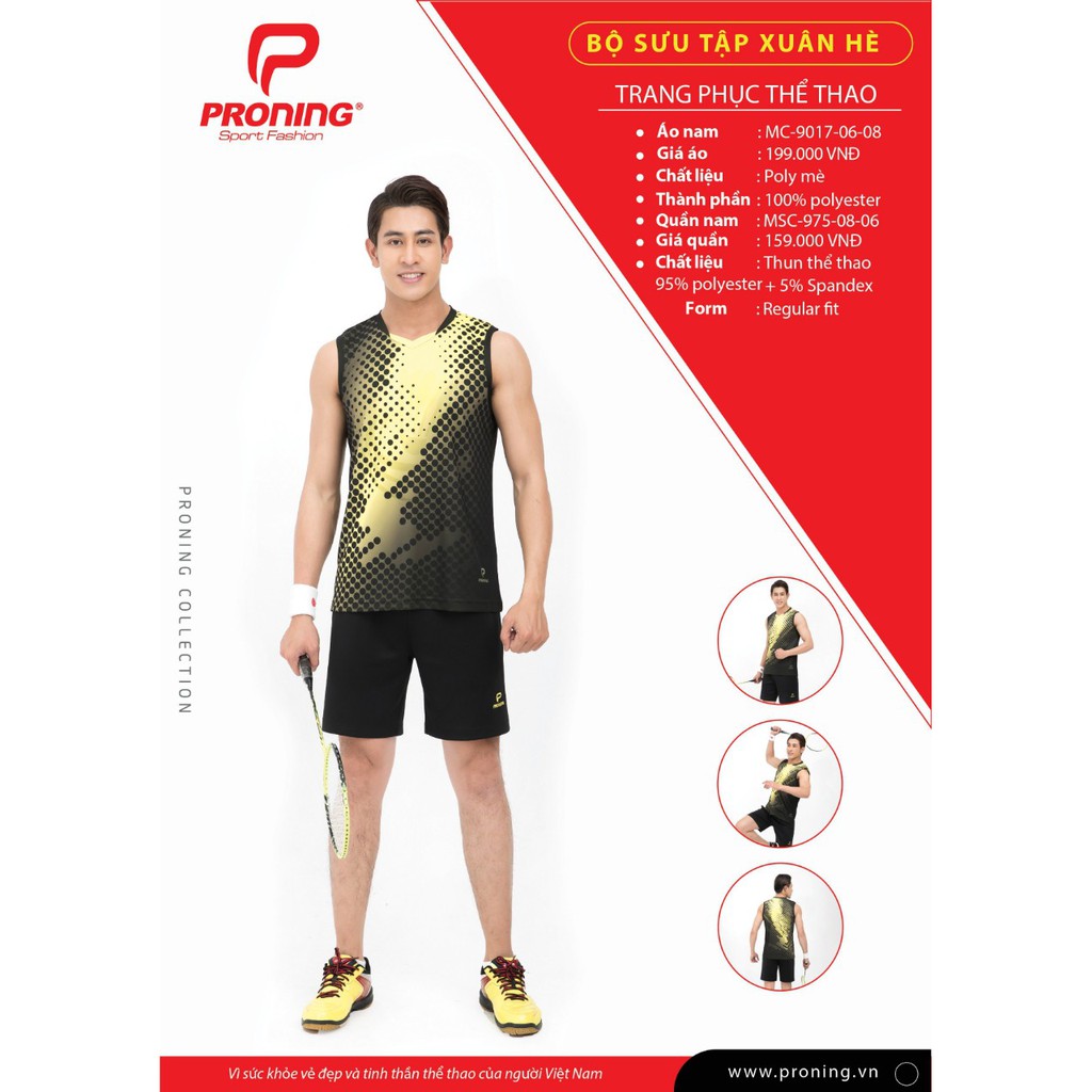 Áo chơi tennis nam, áo chơi cầu lông nam thương hiệu Donexpro