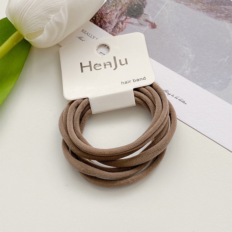 Bộ 6 Dây Buộc Tóc Cao Su Kiểu Dáng Đơn Giản Thời Trang 2022 Dành Cho Nữ