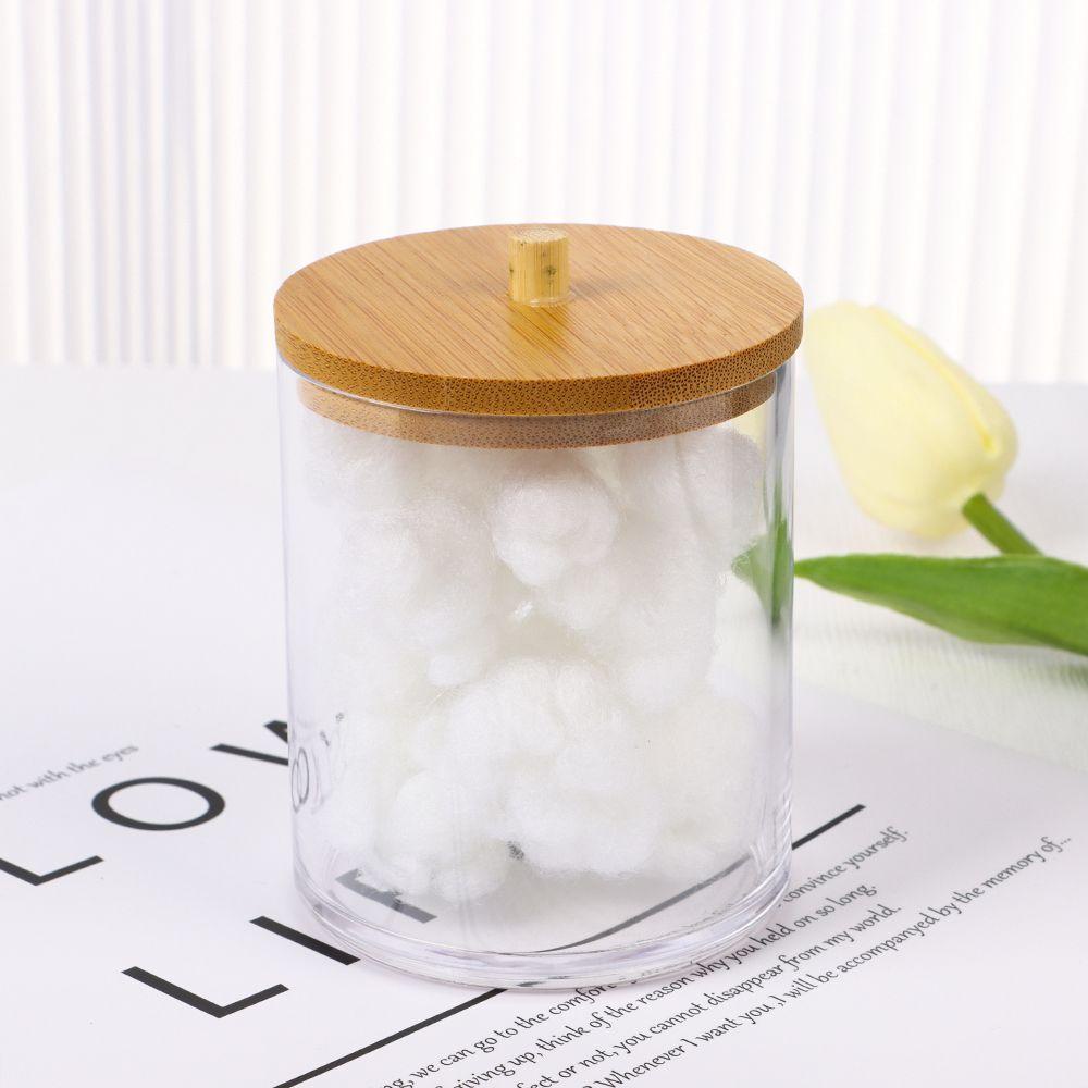 KRNY Hộp Đựng Tăm Bông Trang Điểm Hình Tròn Giá Đỡ