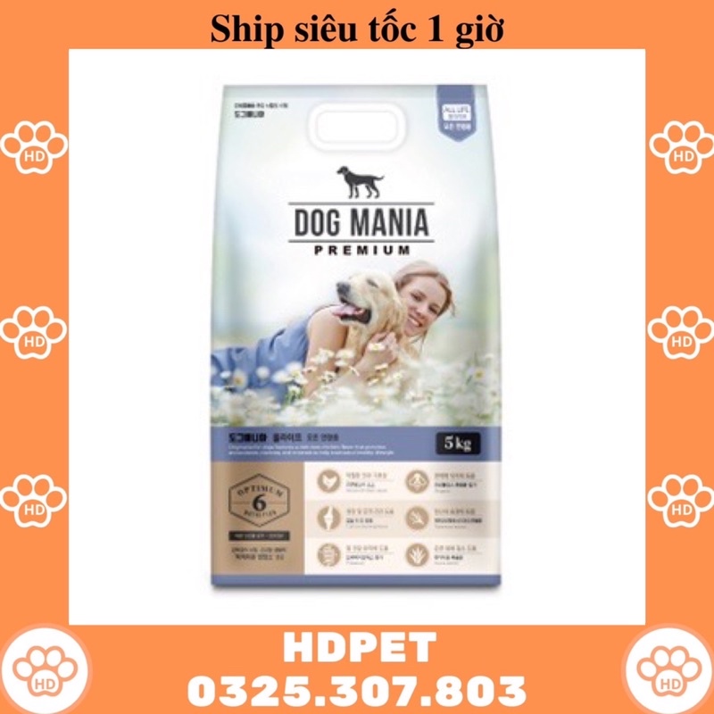 Dog Mania Premiun 5kg- Thức ăn hạt cho chó trưởng thành