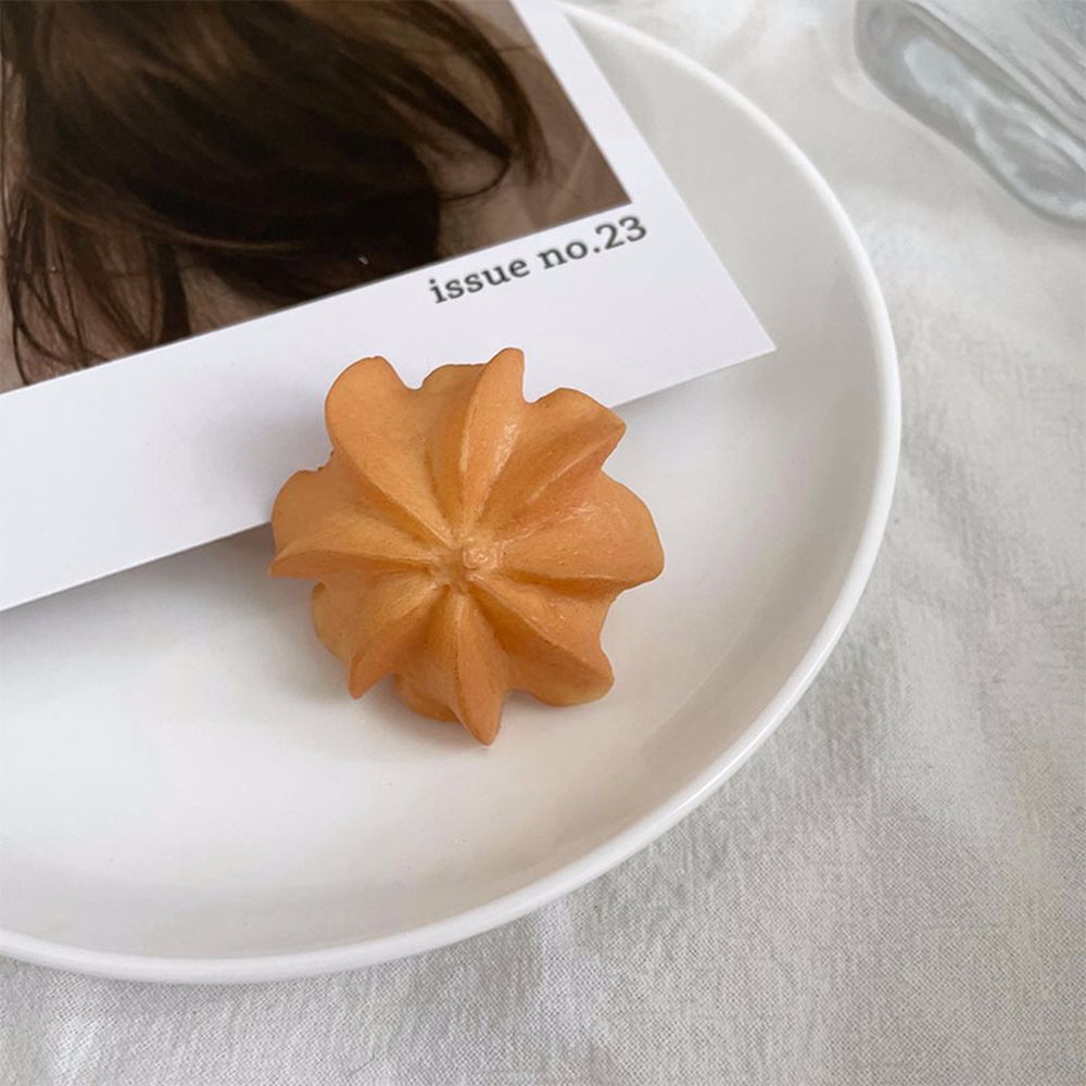 Kẹp Tóc Nhựa Resin Màu Kẹo Ngọt Hình Bánh Quy Dễ Thương Cho Nữ