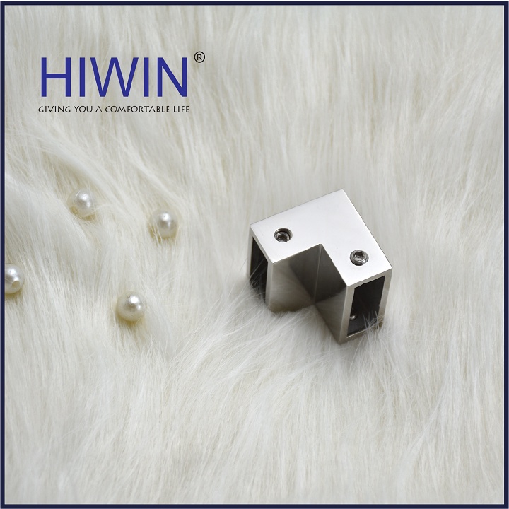 Chuyển góc 90 độ phòng tắm kính chất liệu inox 304 mặt gương dùng cho ống 10x30mm HIWIN SB-613F