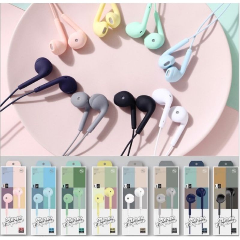 Tai nghe nhét tai U19 giắc cắm 3.5mm âm thanh Hifi tích hợp micro