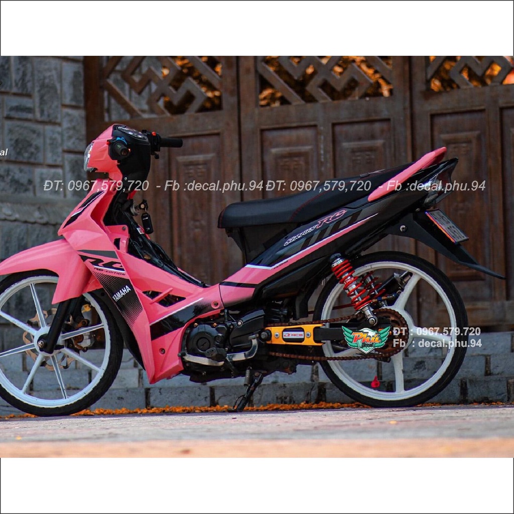 Tem rời xe Sirius Hồng đen Rc (C)