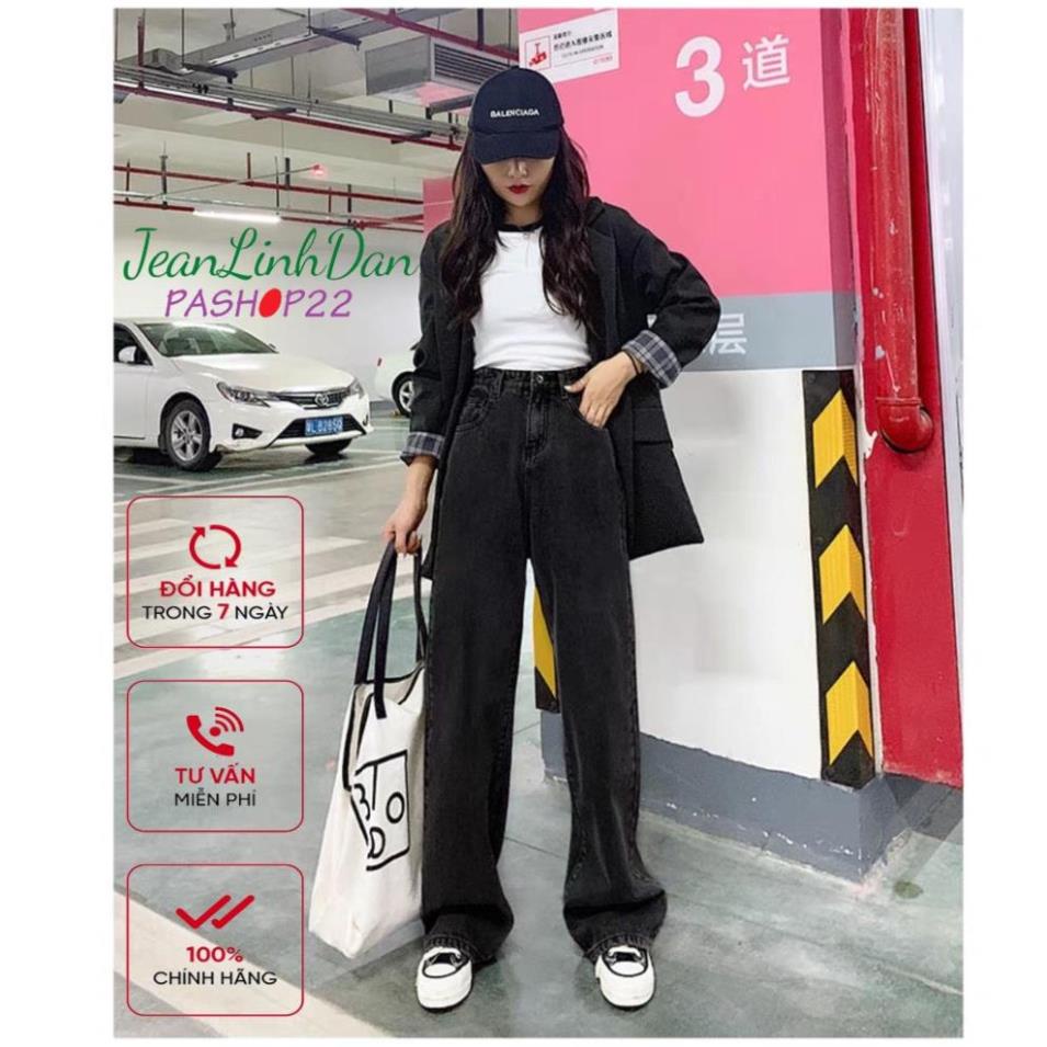 Quần jean bò ống rộng suông xuông nữ jeans cạp cao phong cách Hàn Quốc sành điệu style 2022 SKShop22 | BigBuy360 - bigbuy360.vn