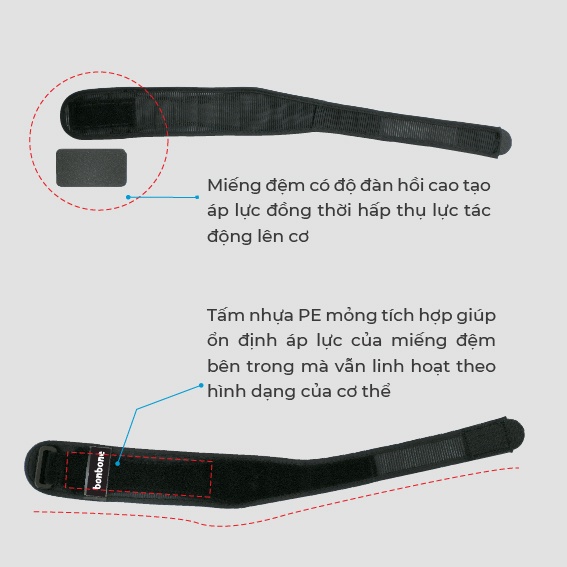 Băng bảo vệ khuỷu tay Bonbone ADV Sports Elbow giảm gánh nặng tác động lực lên khuỷu tay | Medifa