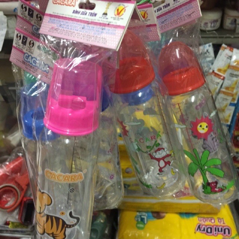 Bình  sữa  và núm  vú CACARA 40ML,140ML,250ML