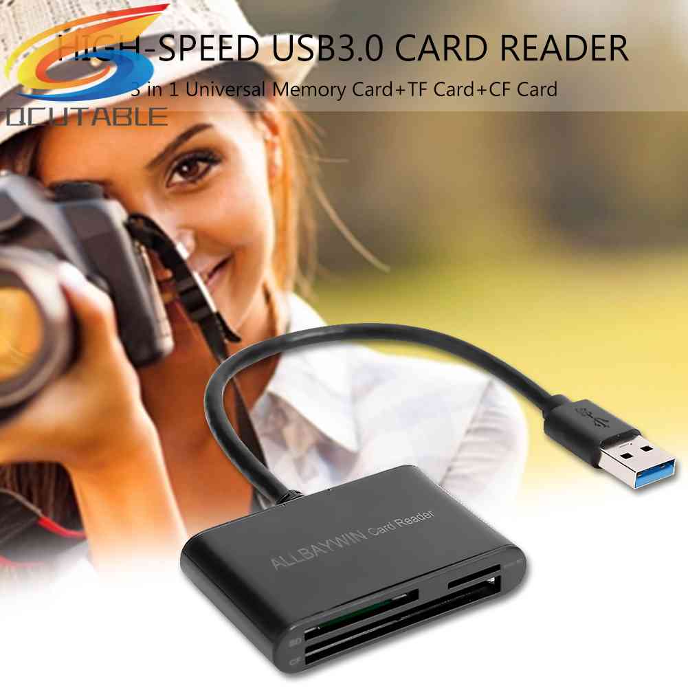 Thẻ Nhớ TF + ĐầU ĐọC Thẻ CF Usb 3.0 TốC Độ Cao 3 Trong 1