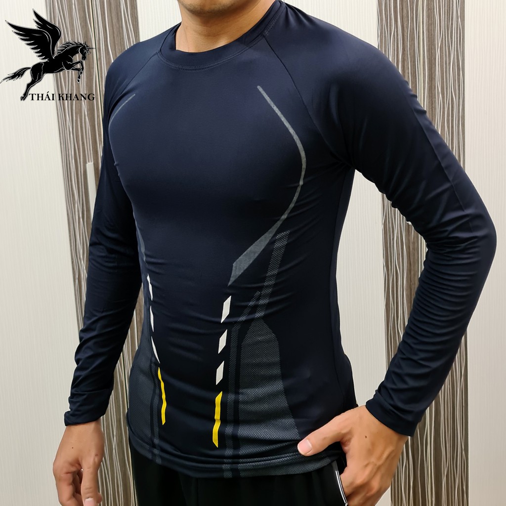 Áo thun dài tay giữ nhiệt nam body thun lạnh co dãn 4 chiều mặc siêu mát | BigBuy360 - bigbuy360.vn